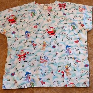Santa/ Snowman Scrub